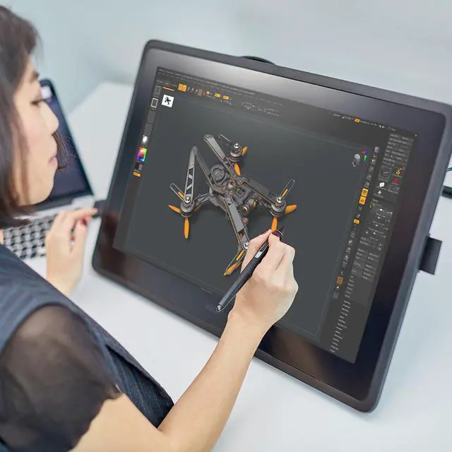 Alt view image 2 of 20 - Wacom Cintiq 22 Drawing Tablet with Full HD 21.5-Inch Display Screen, 8192 Pressure Sensitive Pro Pen 2 Tilt Recognition, Compatible with Mac OS Windows and All Pens