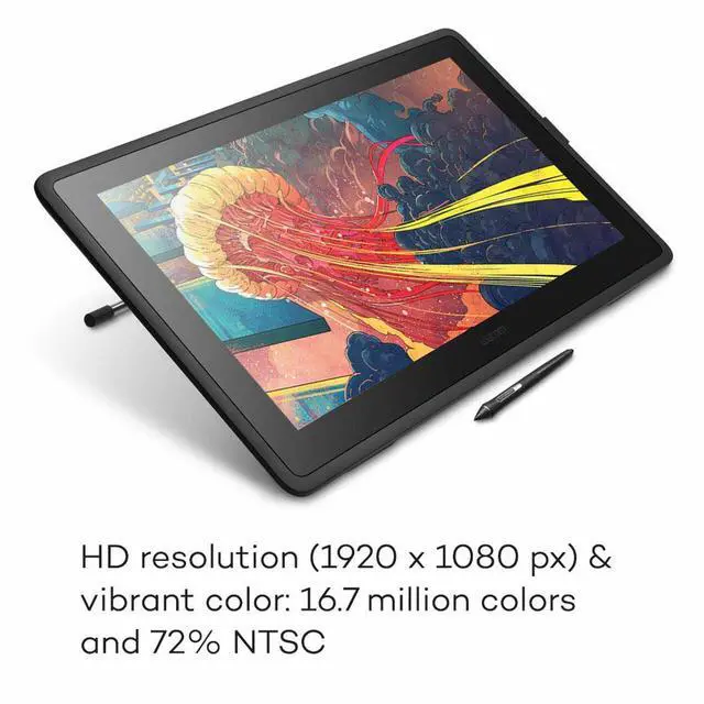 Alt view image 3 of 20 - Wacom Cintiq 22 Drawing Tablet with Full HD 21.5-Inch Display Screen, 8192 Pressure Sensitive Pro Pen 2 Tilt Recognition, Compatible with Mac OS Windows and All Pens