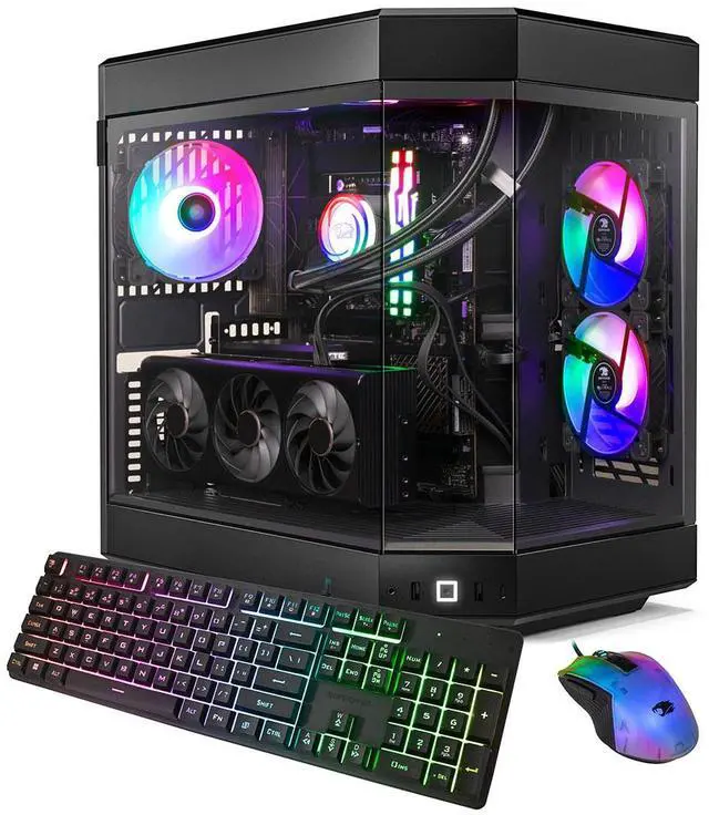 Alt view image 8 of 14 - iBUYPOWER Y60 Gaming PC Desktop - Intel Core i9 14900F, NVIDIA GeForce RTX 4060 Ti 8GB, 32GB DDR5 RGB RAM, 1TB NVMe SSD