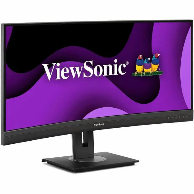 Alt view image 3 of 14 - ViewSonic VG3456CA 34" 21:9 4K Ultra WQHD 100Hz USB-C Docking Curved IPS LED Monitor