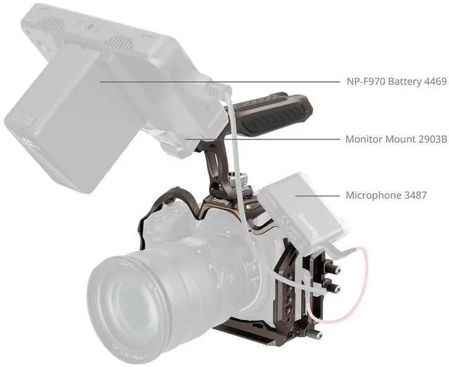 Alt view image 6 of 7 - SmallRig Night Eagle Cage Kit for Nikon Z5, Z5II, Z6, Z6II, Z7, Z7II
