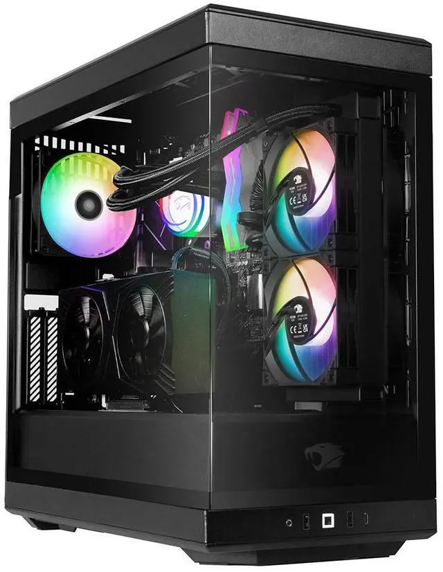 Alt view image 13 of 13 - iBUYPOWER Y40 Gaming Desktop - Intel Core i7 14700F, NVIDIA GeForce RTX 4070 12GB, 32GB DDR5 RGB RAM, 2TB NVMe SSD _Y40BI7N4703