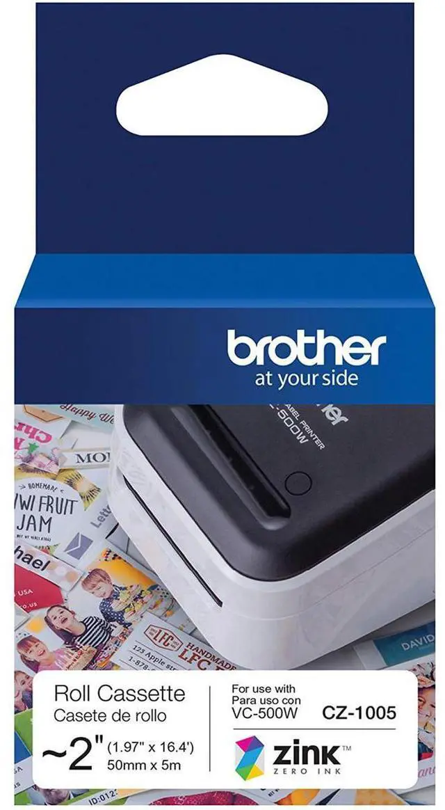 Alt view image 2 of 5 - Brother CZ-1005 2"x16.4' Long Label Roll with Zink Zero Ink Technology