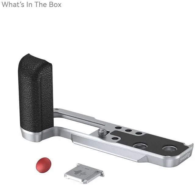 Alt view image 3 of 7 - SmallRig L-Shape Mount Plate with Silicone Handle for Fujifilm X100VI and X100V Camera, Silver