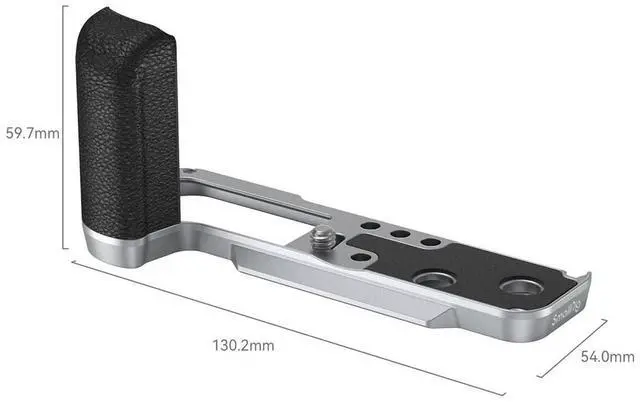 Alt view image 2 of 7 - SmallRig L-Shape Mount Plate with Silicone Handle for Fujifilm X100VI and X100V Camera, Silver