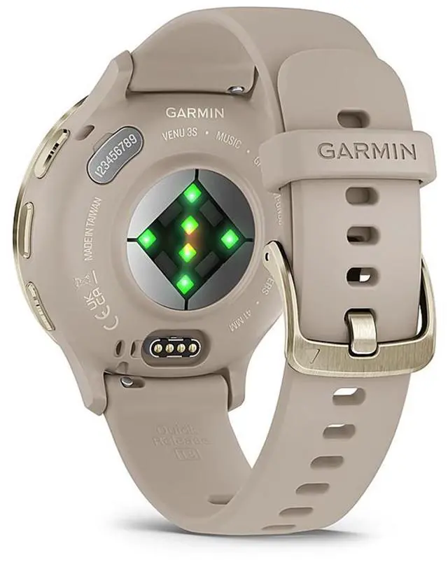 Alt view image 8 of 11 - Garmin Venu 3S, Soft Gold Stainless Steel Bezel with French Gray Case and Silicone Band | Smart Watch 010-02785-02