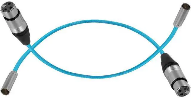 Alt view image 2 of 3 - KONDOR BLUE 16"" Mini XLR Male to XLR Female Audio Cable BLACKMAGIC Pocket 4K Camera Video Assist 4K Sharp 8K. 3 Pin XLR Adapter Microphones Mixers. (16"" | 2 Pack)