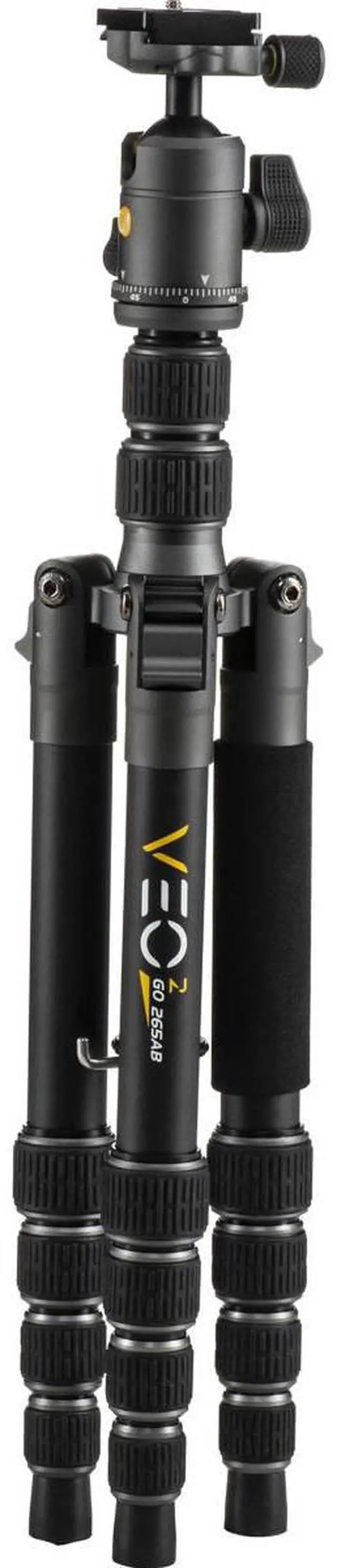 Alt view image 3 of 8 - Vanguard VEO 2 GO 265AB Kit, 5-Section Al Tripod & T-50 Head, 56.25" Ext Height