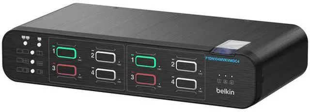 Main image of Belkin 4:2 DisplayPort MultiClave Secure KVM Switch with CAC, TAA Compliant
