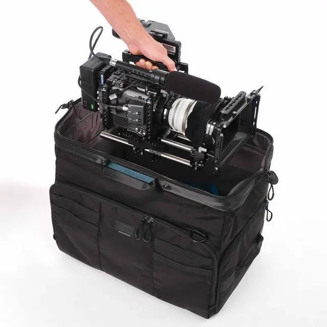 Alt view image 5 of 7 - Tenba Cineluxe v2 Shoulder Bag 24 Hightop for Professional Camcorders, Cinema Cameras and ENG Rigs, Black