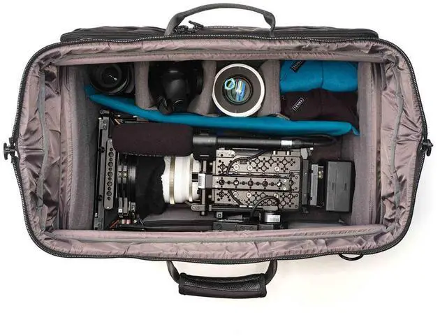 Alt view image 6 of 7 - Tenba Cineluxe v2 Shoulder Bag 24 Hightop for Professional Camcorders, Cinema Cameras and ENG Rigs, Black