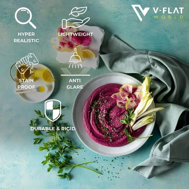 Alt view image 4 of 7 - V-FLAT WORLD 30x40" Double Sided Duo Board Backdrop, Miami Sky/Sahara Sand