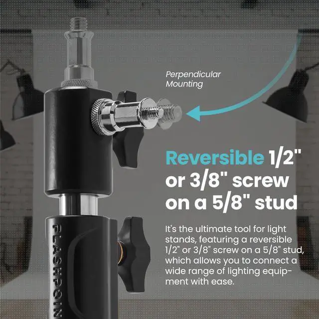 Alt view image 4 of 7 - Flashpoint Pro Air-Cushioned Heavy-Duty Light Stand (Chrome, 9.5') #FP-S-9-SS-V2