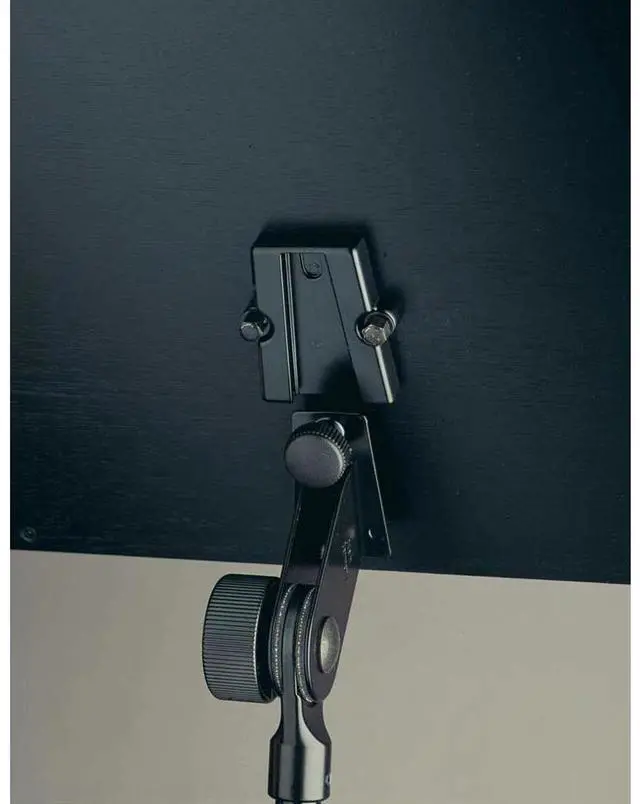 Alt view image 2 of 2 - K&M 118/1 Orchestra Music Stand with Chrome Stand and Black Wooden Desk