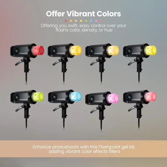 Alt view image 3 of 7 - Flashpoint Silicone Gel Kit for XPLOR 600 Pro and XPLOR 600 SE / Godox AD600Pro Monolights