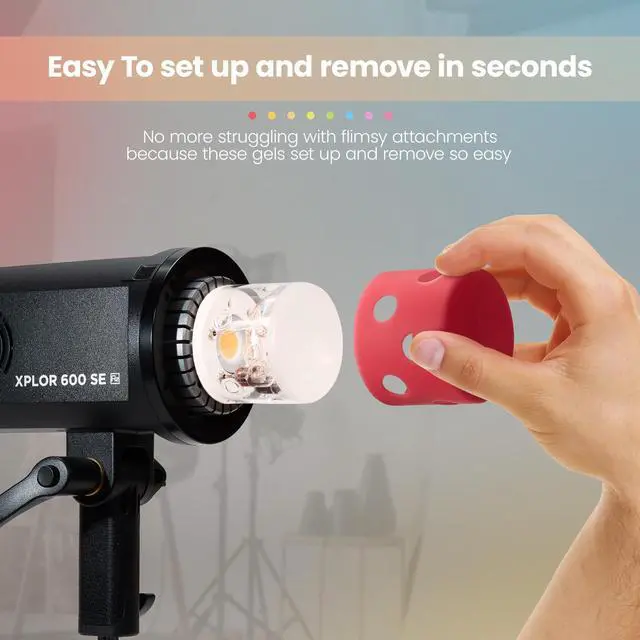 Alt view image 4 of 7 - Flashpoint Silicone Gel Kit for XPLOR 600 Pro and XPLOR 600 SE / Godox AD600Pro Monolights