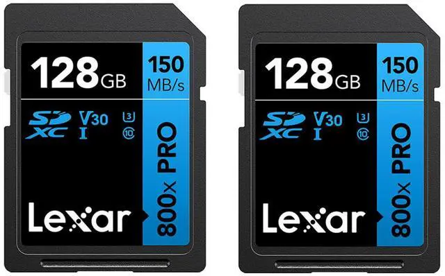 Main image of Lexar Lexar High-Performance 800x 128GB SDHC/SDXC UHS-I Card (BLUE Series), 2-Pack