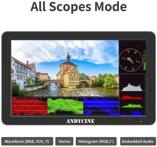 Alt view image 7 of 7 - AndyCine T6 6" Full HD On-Camera Monitor, Supports 4K HDMI