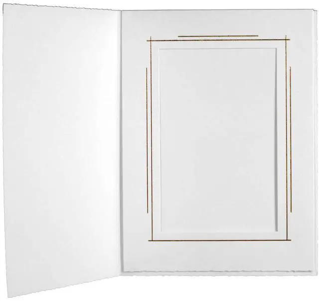 Main image of TAP Whitehouse Folder Frame for 5x7" Vertical Photo, White/Gold, 25-Pack