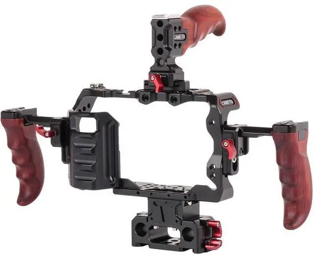 Main image of Came-TV Rig For Blackmagic Pocket Cinema Camera 4K/6K With Wooden Handles