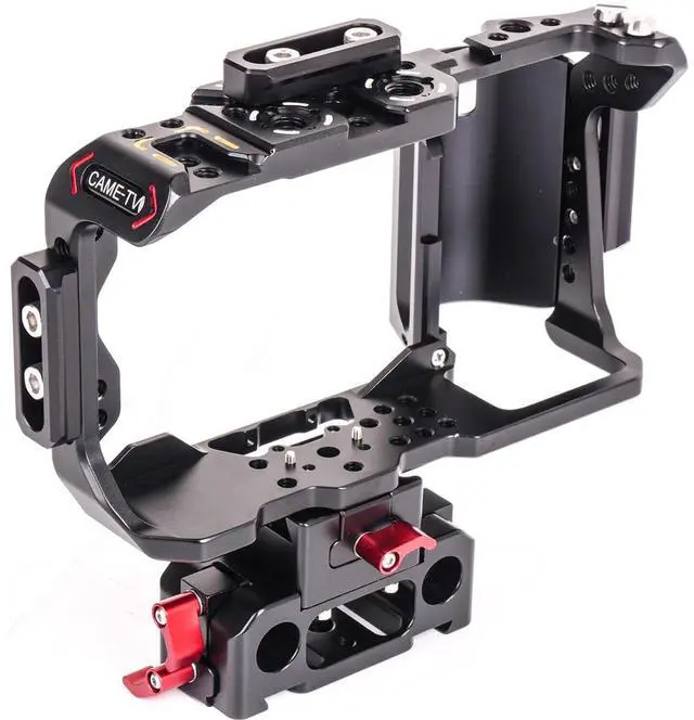 Alt view image 5 of 7 - Came-TV Rig For Blackmagic Pocket Cinema Camera 4K/6K With Wooden Handles