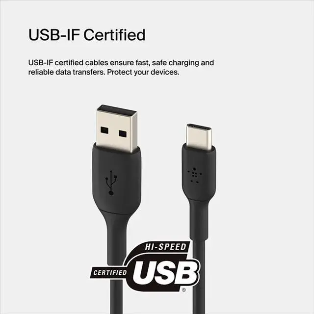 Alt view image 18 of 20 - Belkin CAB001bt2MBK 6.56 ft. Black Boost Charge USB-C to USB Cable, USB Type-C Cable for Note10, S10, Pixel 4, iPad Pro, Nintendo Switch and more