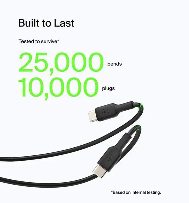 Alt view image 19 of 20 - Belkin CAB001bt2MBK 6.56 ft. Black Boost Charge USB-C to USB Cable, USB Type-C Cable for Note10, S10, Pixel 4, iPad Pro, Nintendo Switch and more
