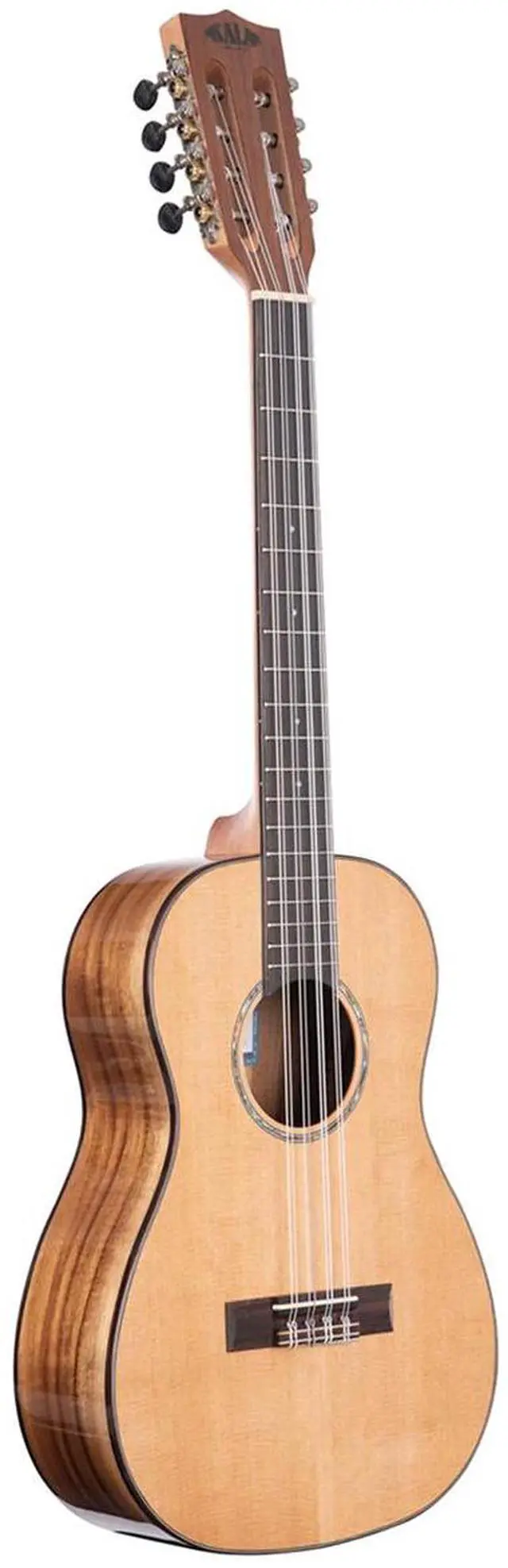 Alt view image 3 of 3 - Kala Gloss Solid Cedar Top Acacia 8-String Baritone Ukulele, Natural