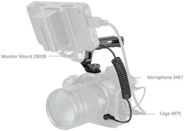 Alt view image 5 of 7 - SmallRig Top Handle with Recording Trigger and 3/8''-16 Screw Monitor Mount