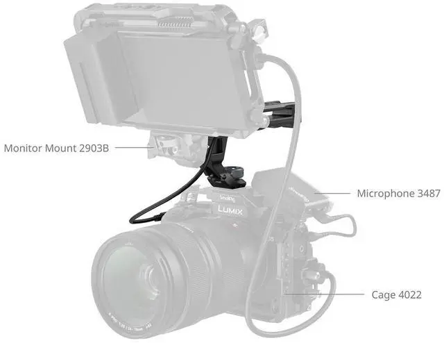 Alt view image 6 of 7 - SmallRig Top Handle with Recording Trigger and 3/8''-16 Screw Monitor Mount