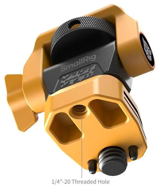 Alt view image 4 of 7 - SmallRig BumbleBee Edition Swivel and Tilt Adjustable Monitor Support with ARRI-Style Screw