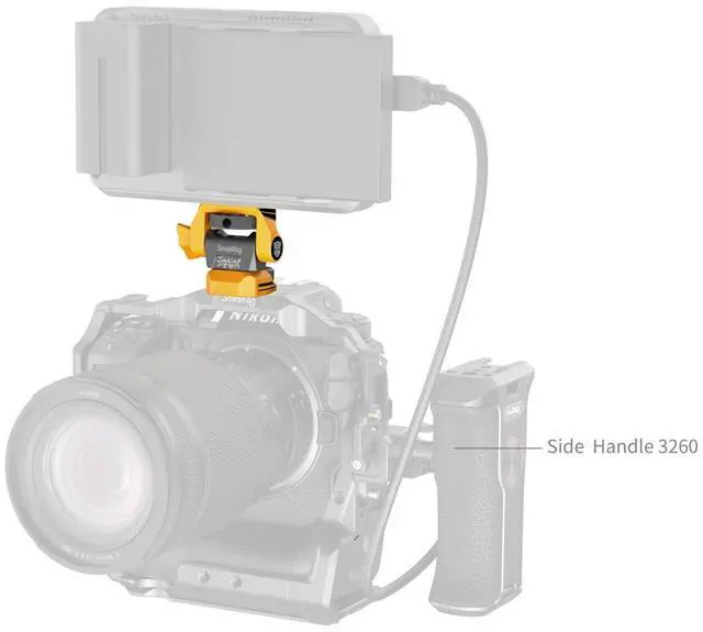 Alt view image 7 of 7 - SmallRig BumbleBee Edition Swivel and Tilt Adjustable Monitor Support with ARRI-Style Screw