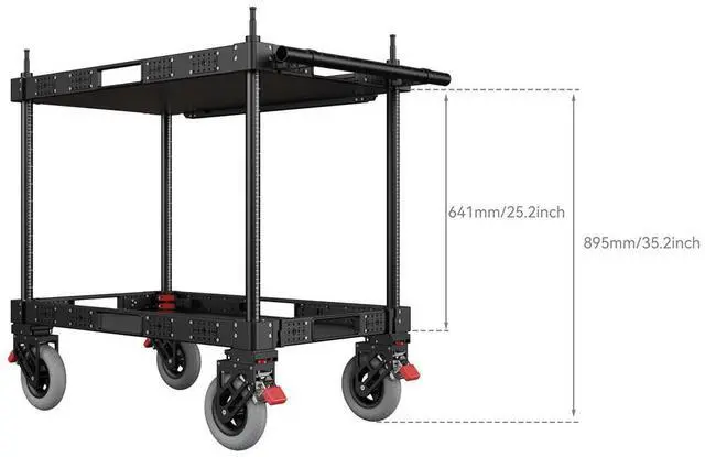 Alt view image 3 of 7 - SmallRig 36" Lightweight Video Production Camera Cart