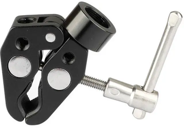 Alt view image 2 of 5 - CAMVATE Multi-Purpose Super Crab Clamp with T-Handle and 1/4" Male to 5/8" Female Thumbscrew Adapter
