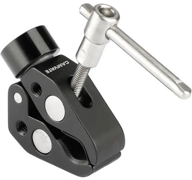 Alt view image 3 of 5 - CAMVATE Multi-Purpose Super Crab Clamp with T-Handle and 1/4" Male to 5/8" Female Thumbscrew Adapter