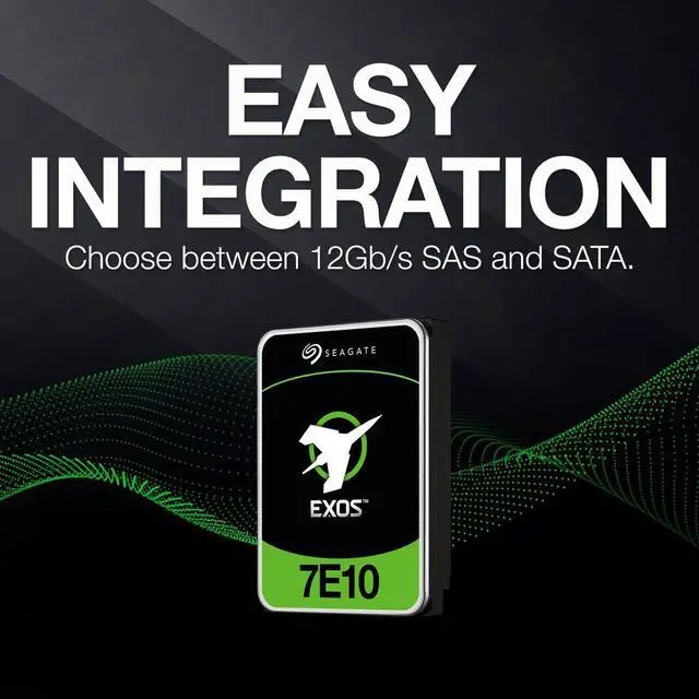 Alt view image 20 of 20 - Seagate Exos 7E10 ST8000NM018B 8TB 7200 RPM 256MB Cache SAS 12Gb/s 3.5" Internal Hard Drive, 512e/4KN