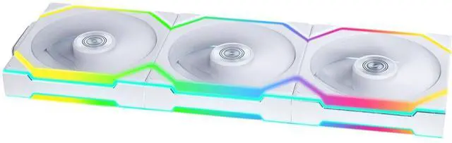 Alt view image 10 of 14 - Lian Li UNI Fan SL Wireless (Reverse Blade) 120mm ARGB Fan - Triple Pack - 2.4 GHz Wireless Signal for RGB & Fan Control - Daisy-Chain Design - Controller Included and Required - White (12RSL1W3W)