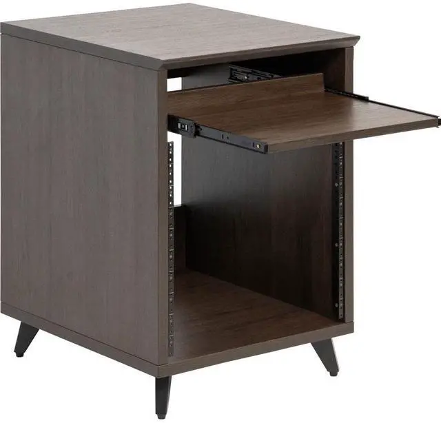 Alt view image 8 of 13 - Elite Furniture Series 10U Studio Rack Table in Dark Walnut Finish