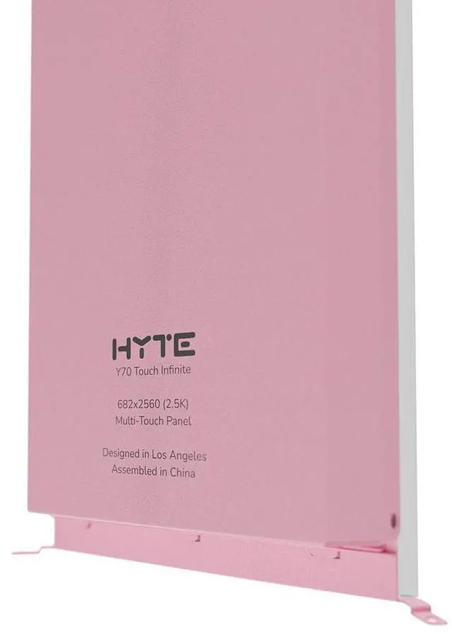 Alt view image 14 of 14 - HYTE Y70 Touch Infinite Display Upgrade - Strawberry Milk (Pink)