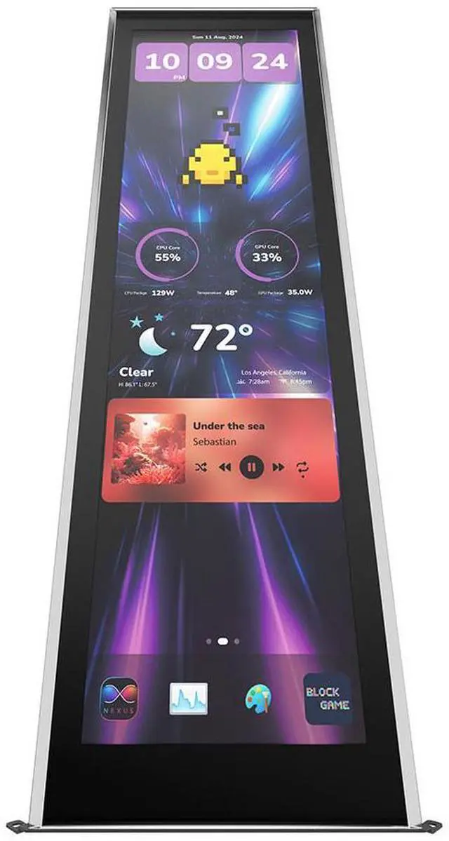 Alt view image 11 of 14 - HYTE Y70 touch infinite Display Upgrade - Pitch Black