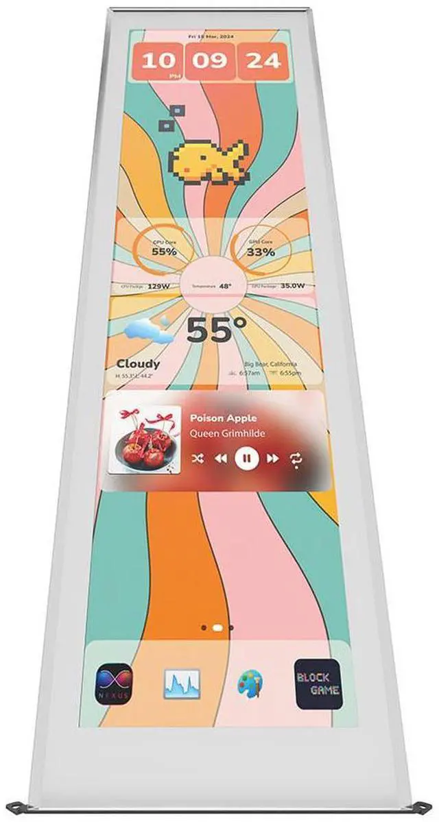 Alt view image 10 of 14 - HYTE Y70 touch infinite Display Upgrade - Snow White