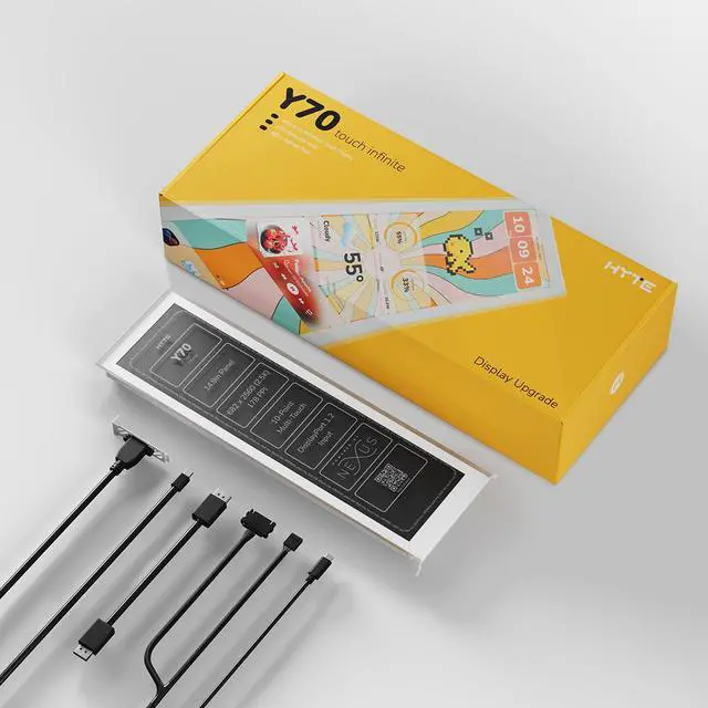 Alt view image 14 of 14 - HYTE Y70 touch infinite Display Upgrade - Snow White