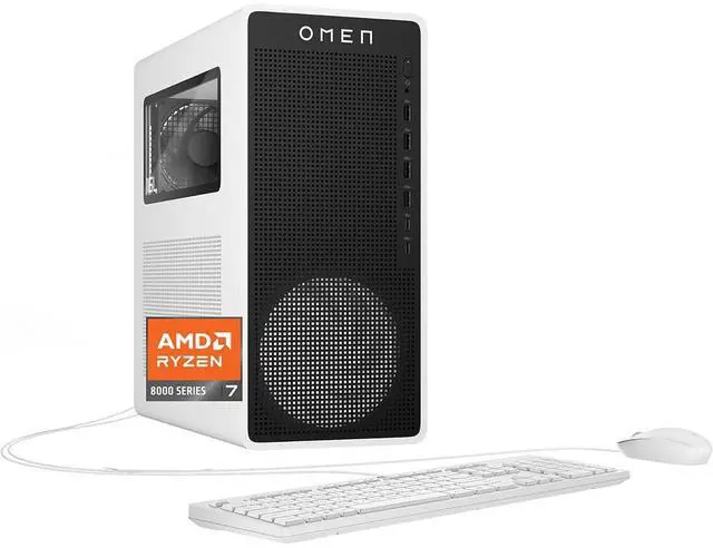Alt view image 11 of 17 - OMEN OMEN 16L TG03-0000a TG03-0030 Gaming Desktop Computer - AMD Ryzen 7 8700G - 32 GB - 1 TB SSD - Tower - Snow White Metal - AMD B650 Chip - Windows 11 Home - NVIDIA GeForce RTX 5060 Ti 16 GB GDDR7