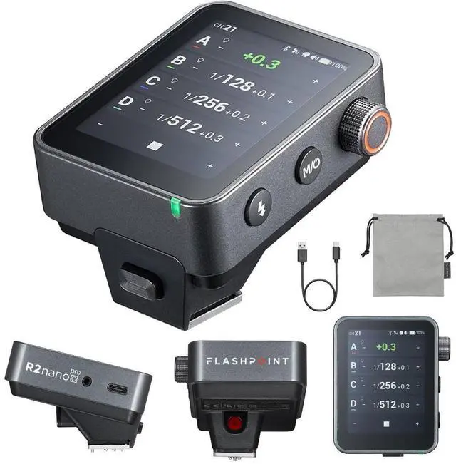 Alt view image 4 of 5 - Flashpoint XPLOR 600PRO II Battery-Powered All-In-One Outdoor Flash with Nano Pro Touchscreen TTL Wireless Flash Trigger for Olympus/Panasonic