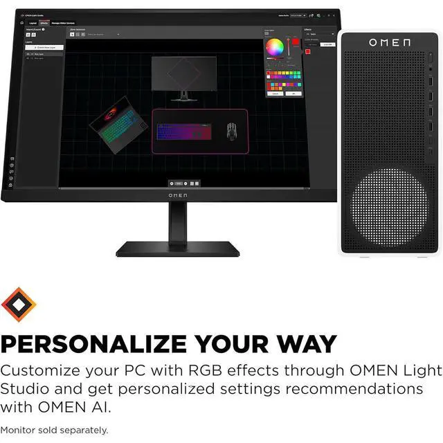 Alt view image 16 of 17 - OMEN OMEN 16L TG03-0000a TG03-0030 Gaming Desktop Computer - AMD Ryzen 7 8700G - 32 GB - 1 TB SSD - Tower - Snow White Metal - AMD B650 Chip - Windows 11 Home - NVIDIA GeForce RTX 5060 Ti 16 GB GDDR7