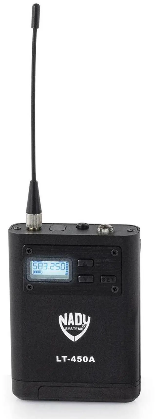 Alt view image 2 of 7 - Nady D-450 200-Channel Quad Receiver Digital Wireless System with 4x OML-4 Lapel and 4x Black HM-10 Headworn Microphone
