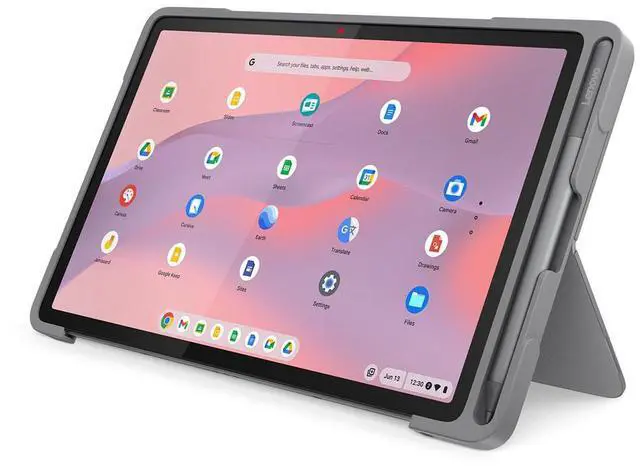 Alt view image 15 of 20 - Lenovo Chromebook Duet EDU G2 83HJ0002UB Chromebook Tablet - 10.9" WUXGA - MediaTek Kompanio 838 Octa-core - 4 GB - 64 GB Storage - ChromeOS - Luna Gray - Cortex A78 Dual-core (2 Core) 2.60 GHz +