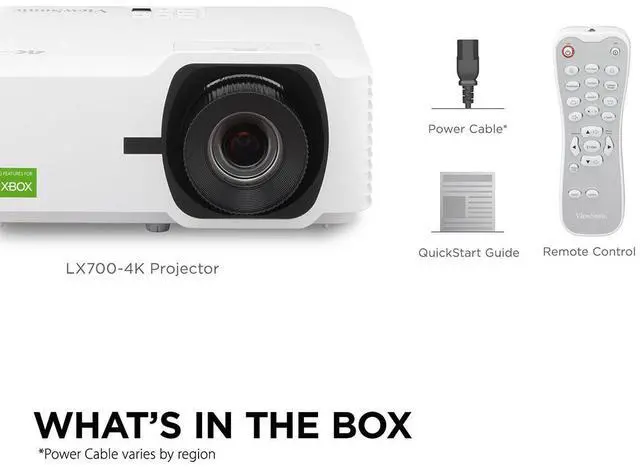 Alt view image 15 of 16 - ViewSonic LX700-4K UHD 3500 Lumens 4K Laser Projector Designed for Xbox