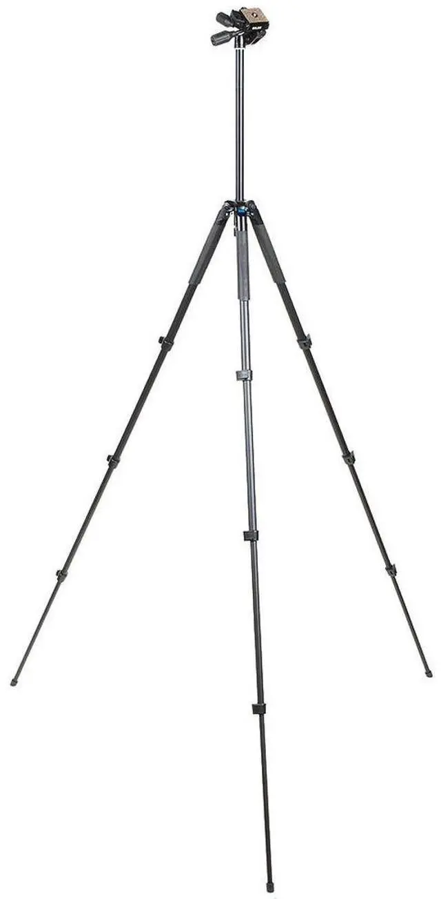 Alt view image 7 of 7 - Slik Sprint Pro III 3-Way 4-Section Aluminum Travel Tripod with SH-704E Pan Head, Black