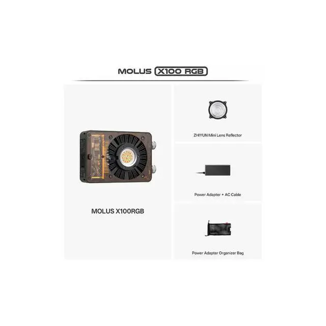 Alt view image 4 of 4 - Zhiyun MOLUS X100 100W RGB Pocket COB LED Light